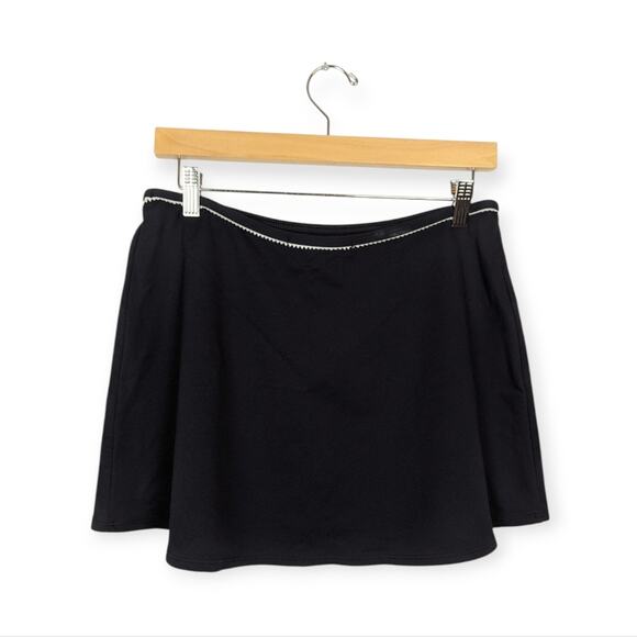 Vintage Anne Klein Retro Navy Micro Mini Skirt Size M - Picture 2 of 5